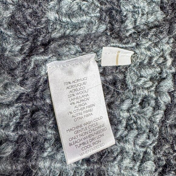 Lou Grey Cardigan Sweater Womens Medium Gray Wool Alpaca Blend Open Front - Picture 7 of 8